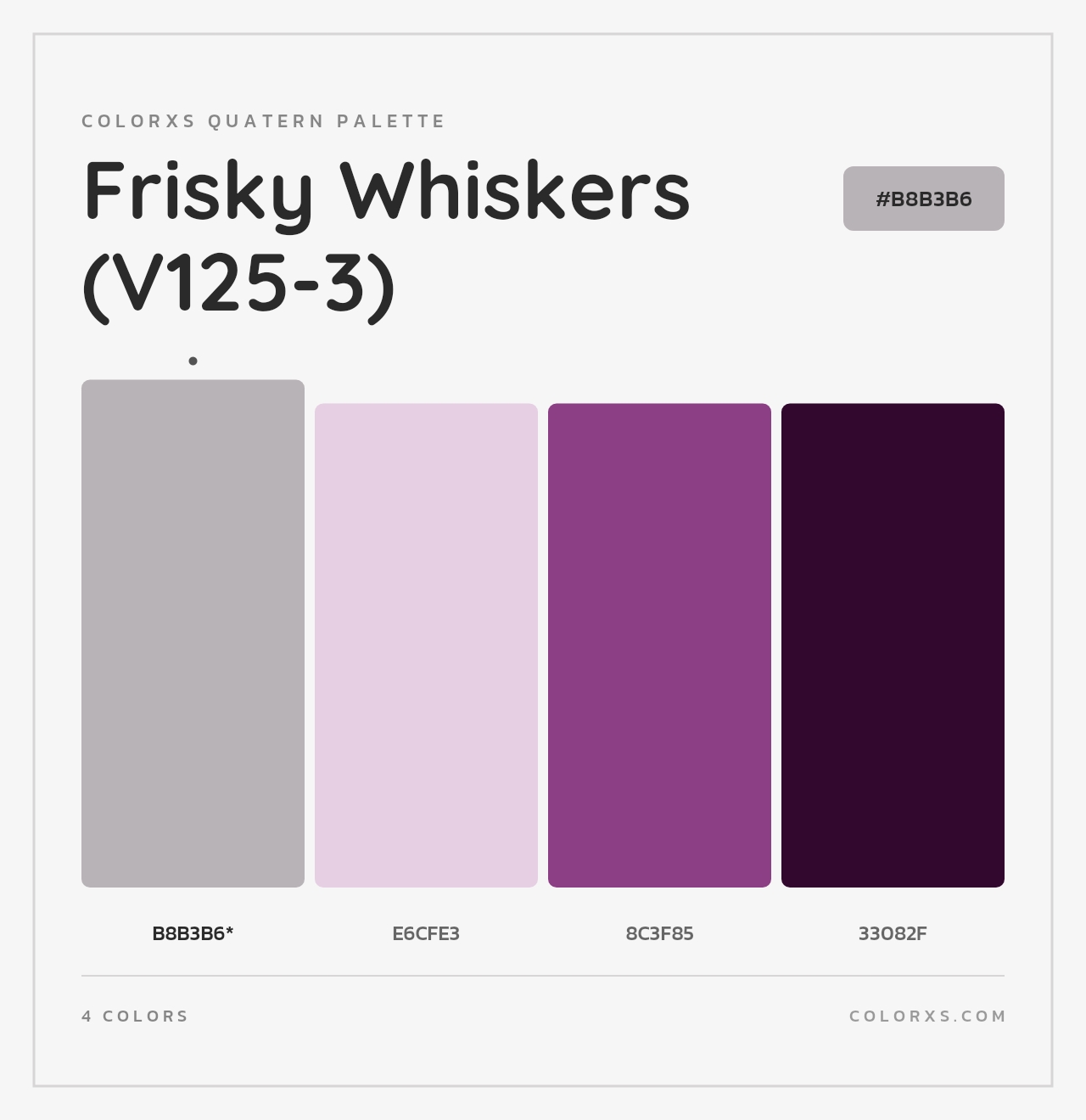 Frisky Whiskers (V125-3) - Colorxs Quad Palette