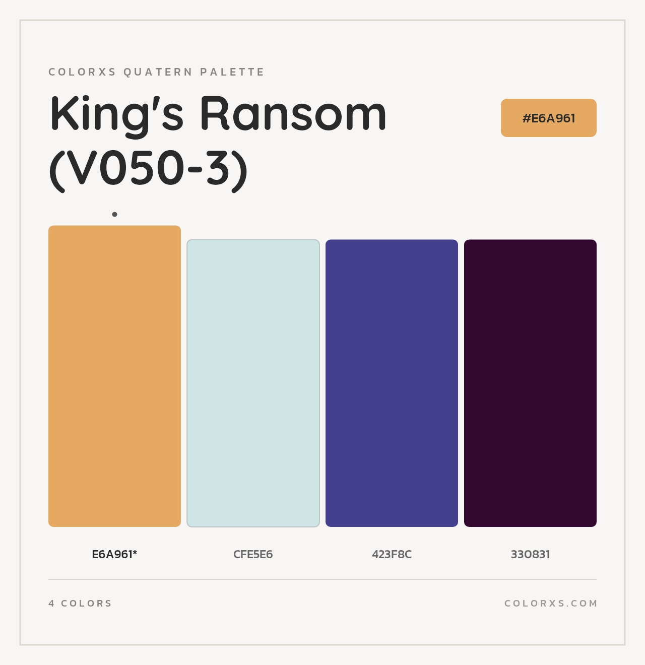 King's Ransom (V050-3) - Colorxs Quad Palette