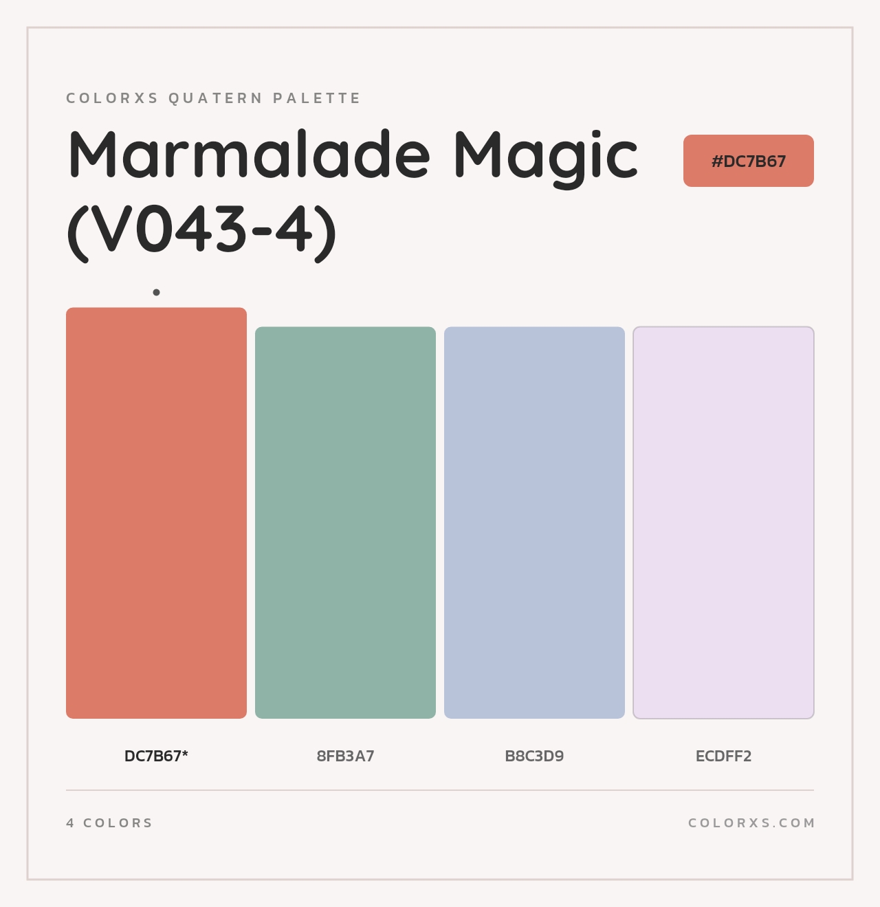 Marmalade Magic (V043-4) - Colorxs Quad Palette