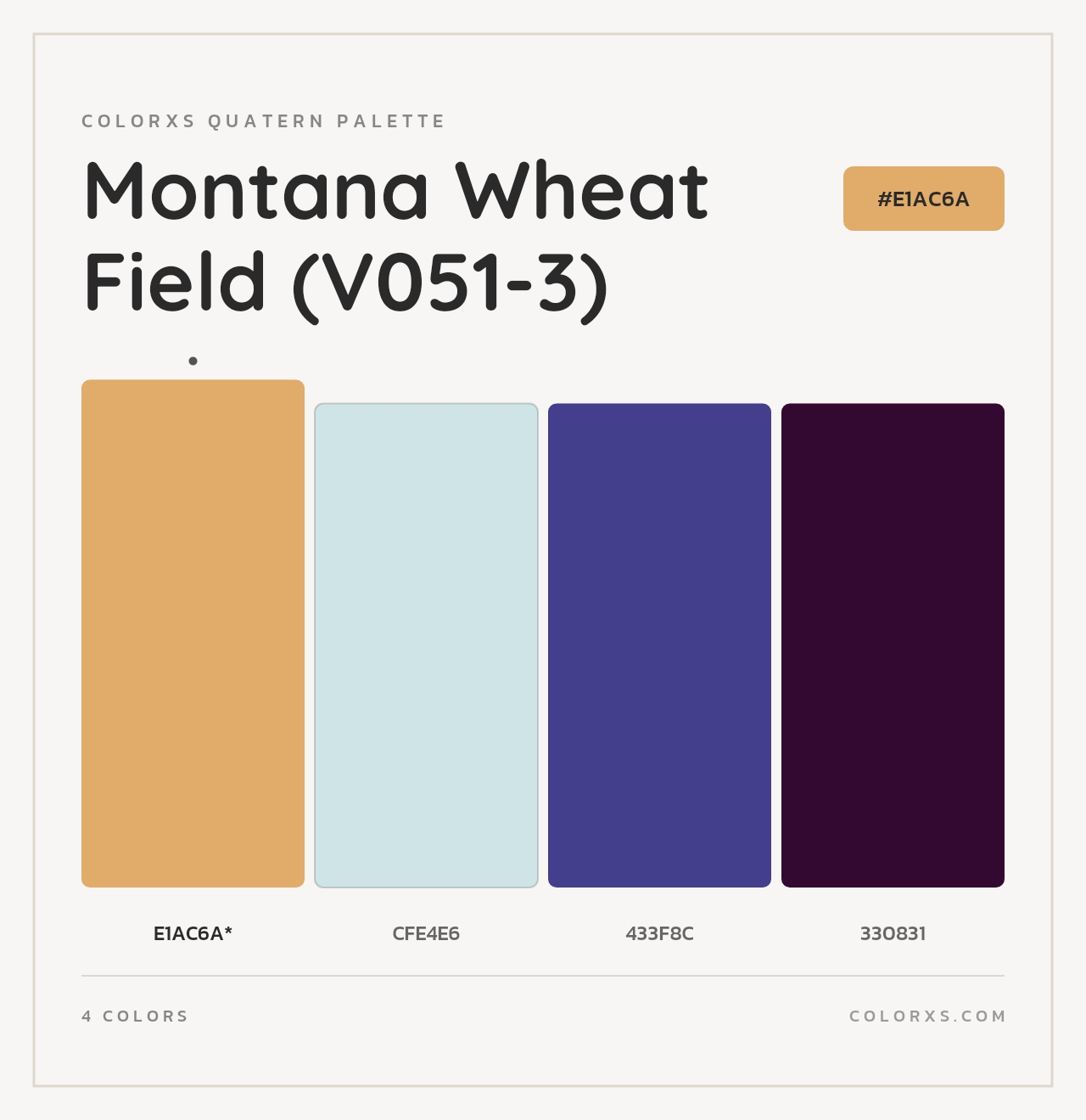 Montana Wheat Field (V051-3) - Colorxs Quad Palette