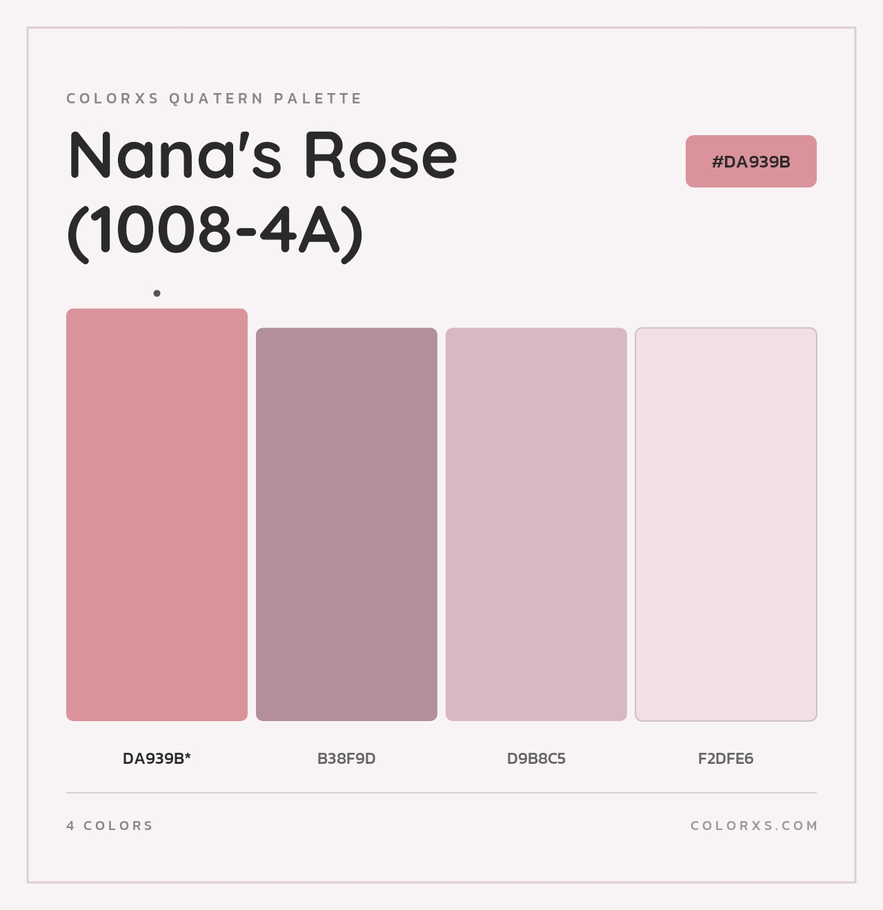 Nana's Rose (1008-4A) - Colorxs Quad Palette
