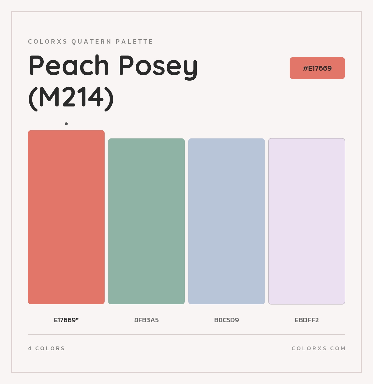 Peach Posey (M214) - Colorxs Quad Palette