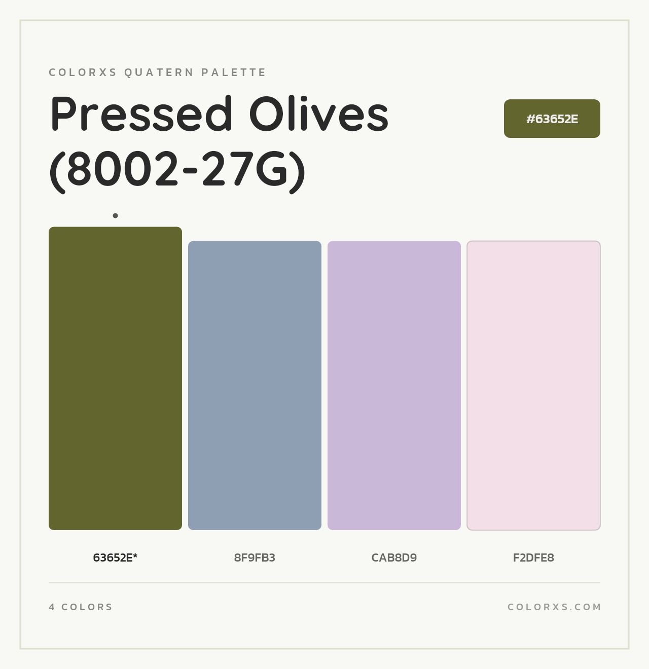 Pressed Olives (8002-27G) - Colorxs Quad Palette
