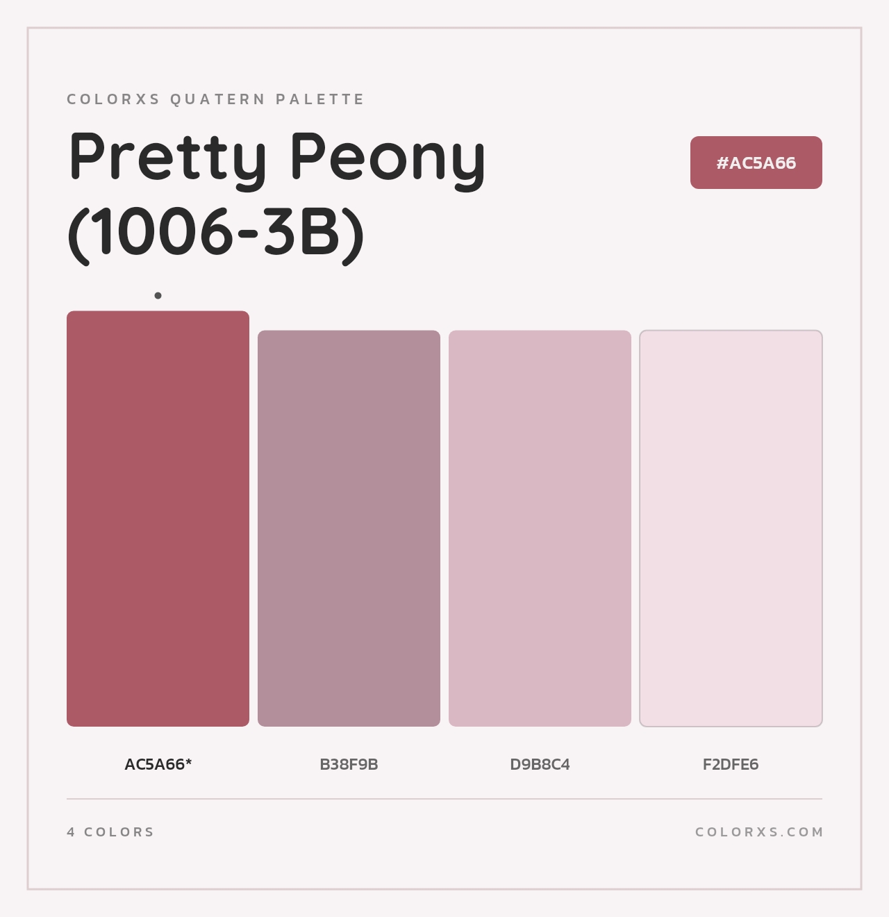 Pretty Peony (1006-3B) - Colorxs Quad Palette