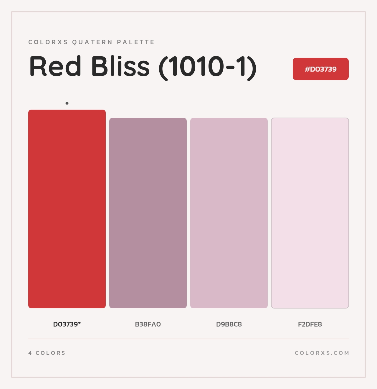 Red Bliss (1010-1) - Colorxs Quad Palette