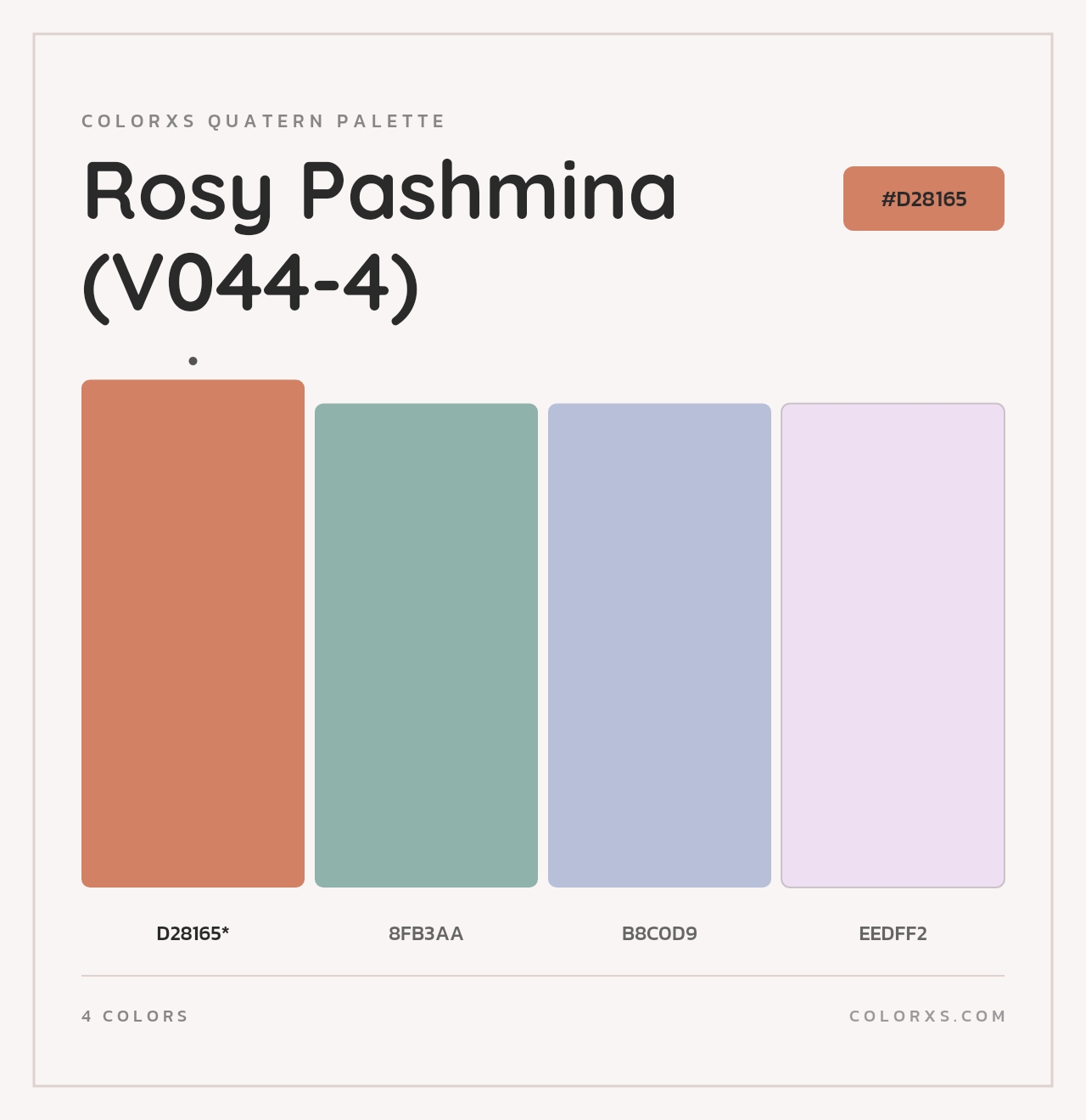 Rosy Pashmina (V044-4) - Colorxs Quad Palette