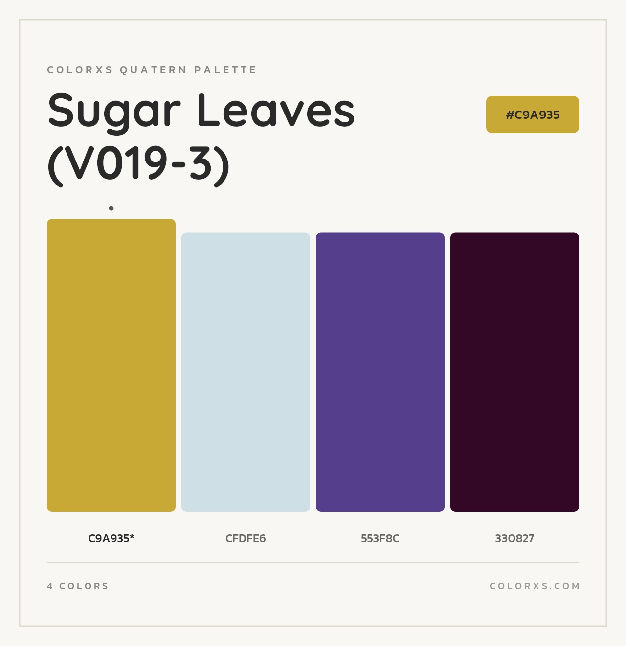 Sugar Leaves (V019-3) - Colorxs Quad Palette