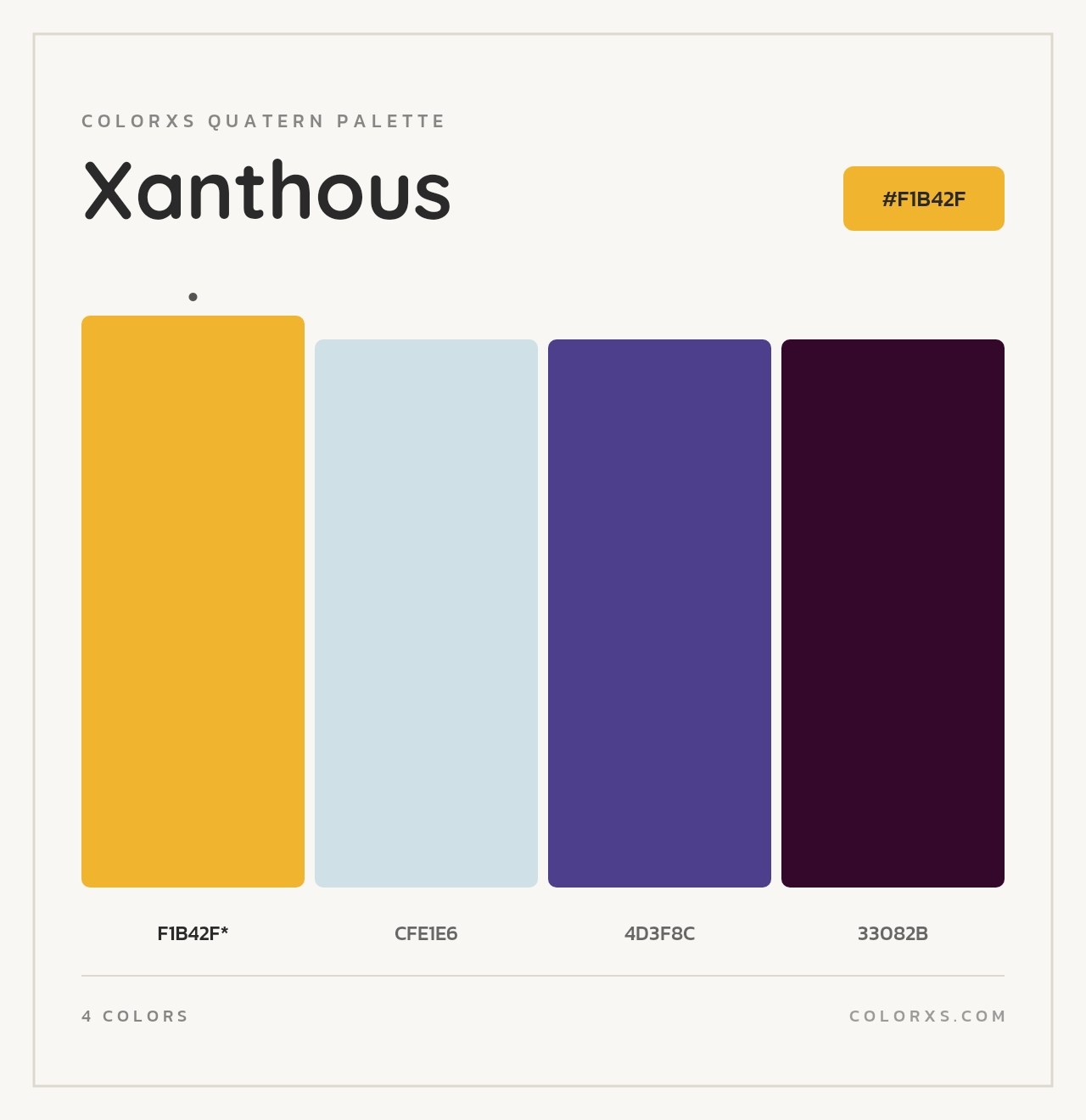 Xanthous - Colorxs Quad Palette