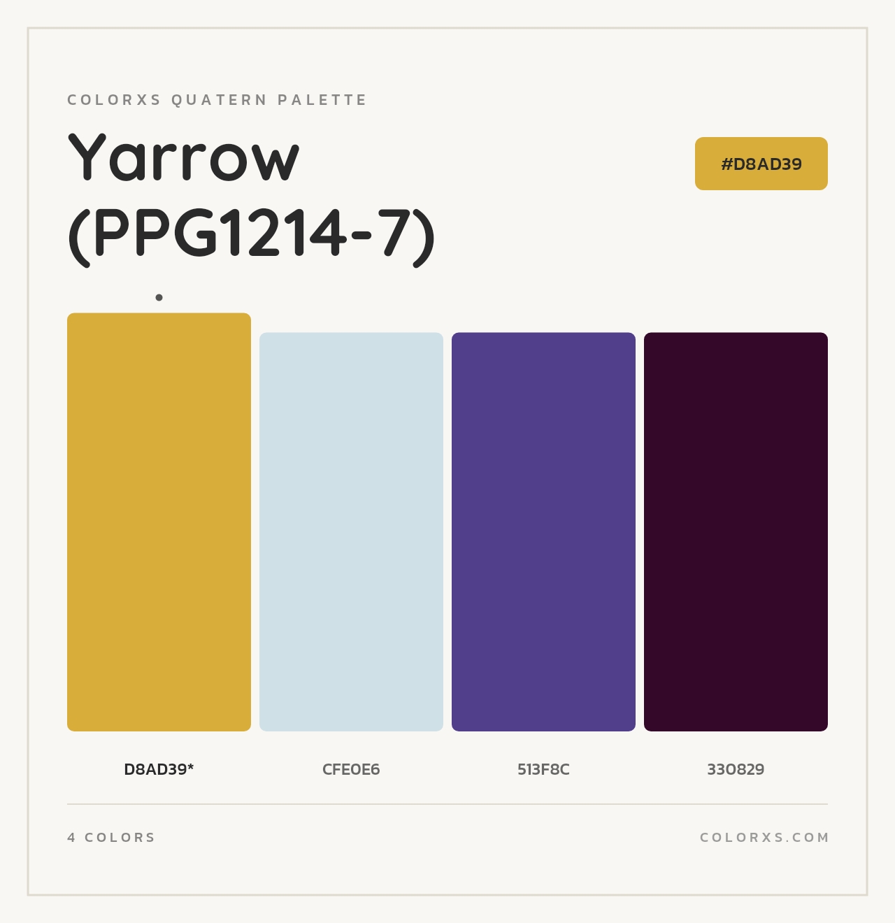 Yarrow (PPG1214-7) - Colorxs Quad Palette