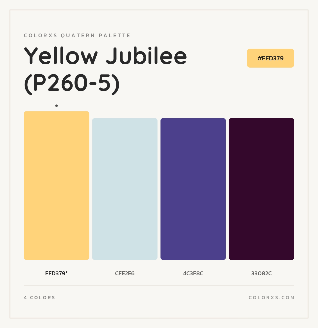 Yellow Jubilee (P260-5) - Colorxs Quad Palette