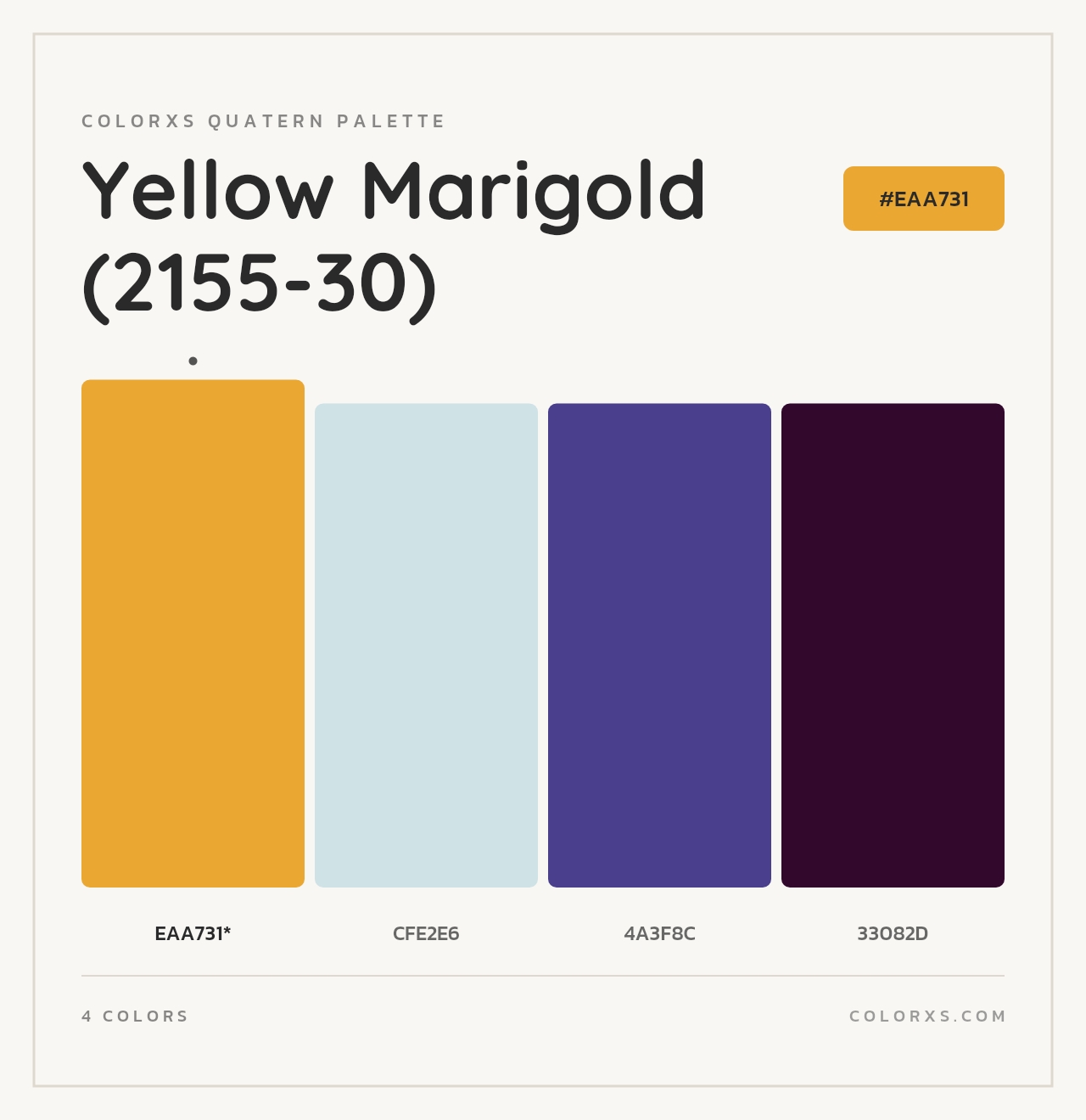Yellow Marigold (2155-30) - Colorxs Quad Palette