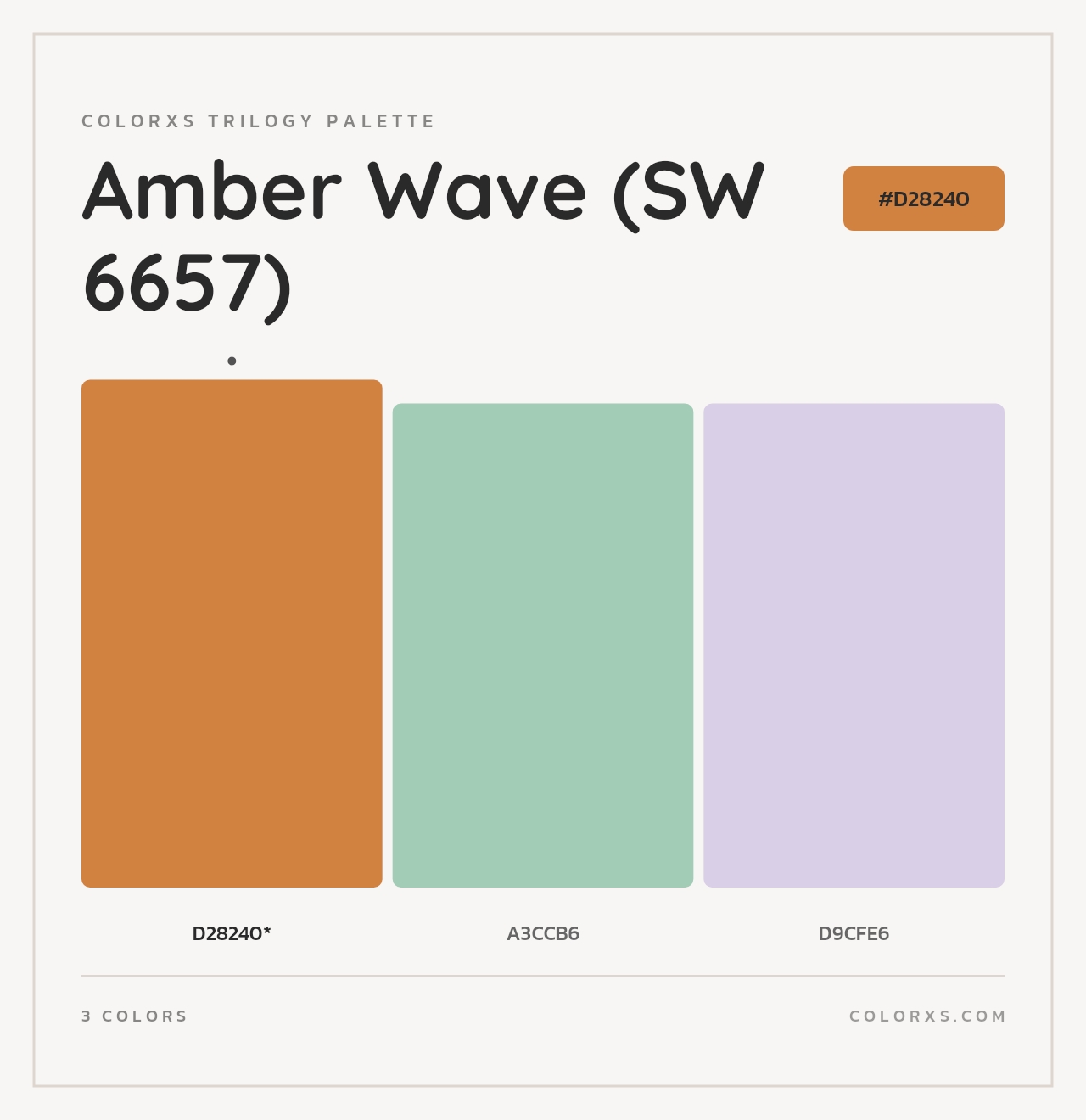 Amber Wave (SW 6657) - Colorxs Trilogy Palette