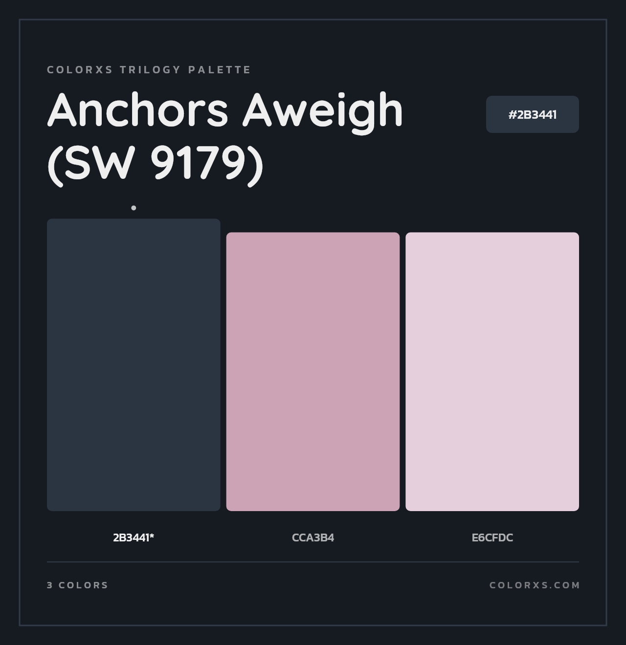 Anchors Aweigh (SW 9179) - Colorxs Trilogy Palette