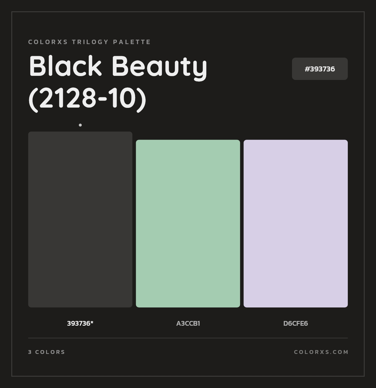 Black Beauty (2128-10) - Colorxs Trilogy Palette