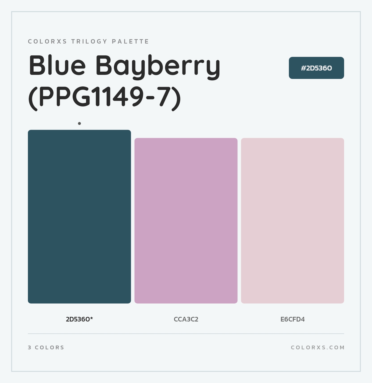 Blue Bayberry (PPG1149-7) - Colorxs Trilogy Palette