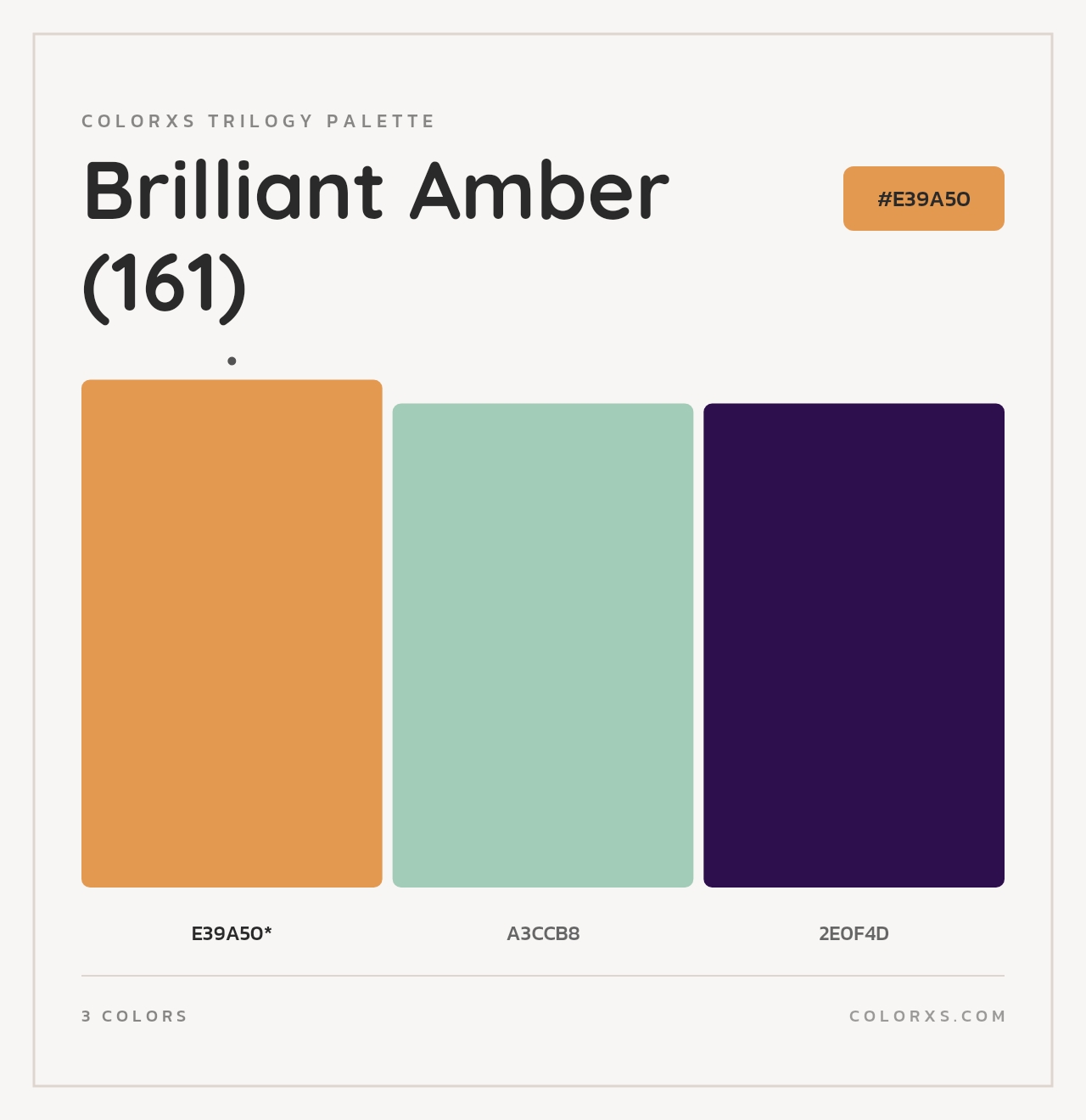 Brilliant Amber (161) - Colorxs Trilogy Palette