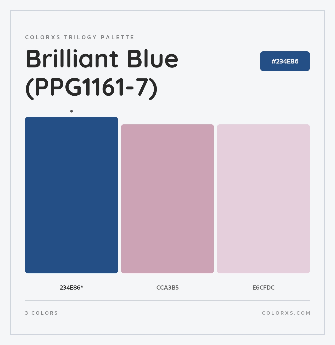 Brilliant Blue (PPG1161-7) - Colorxs Trilogy Palette