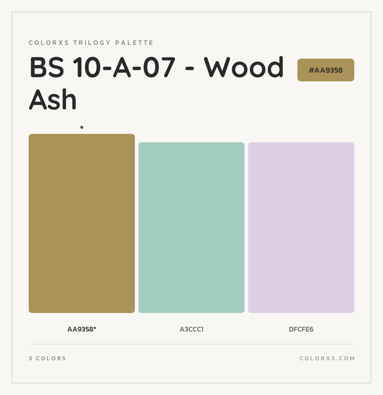 BS 10-A-07 - Wood Ash - Colorxs Trilogy Palette