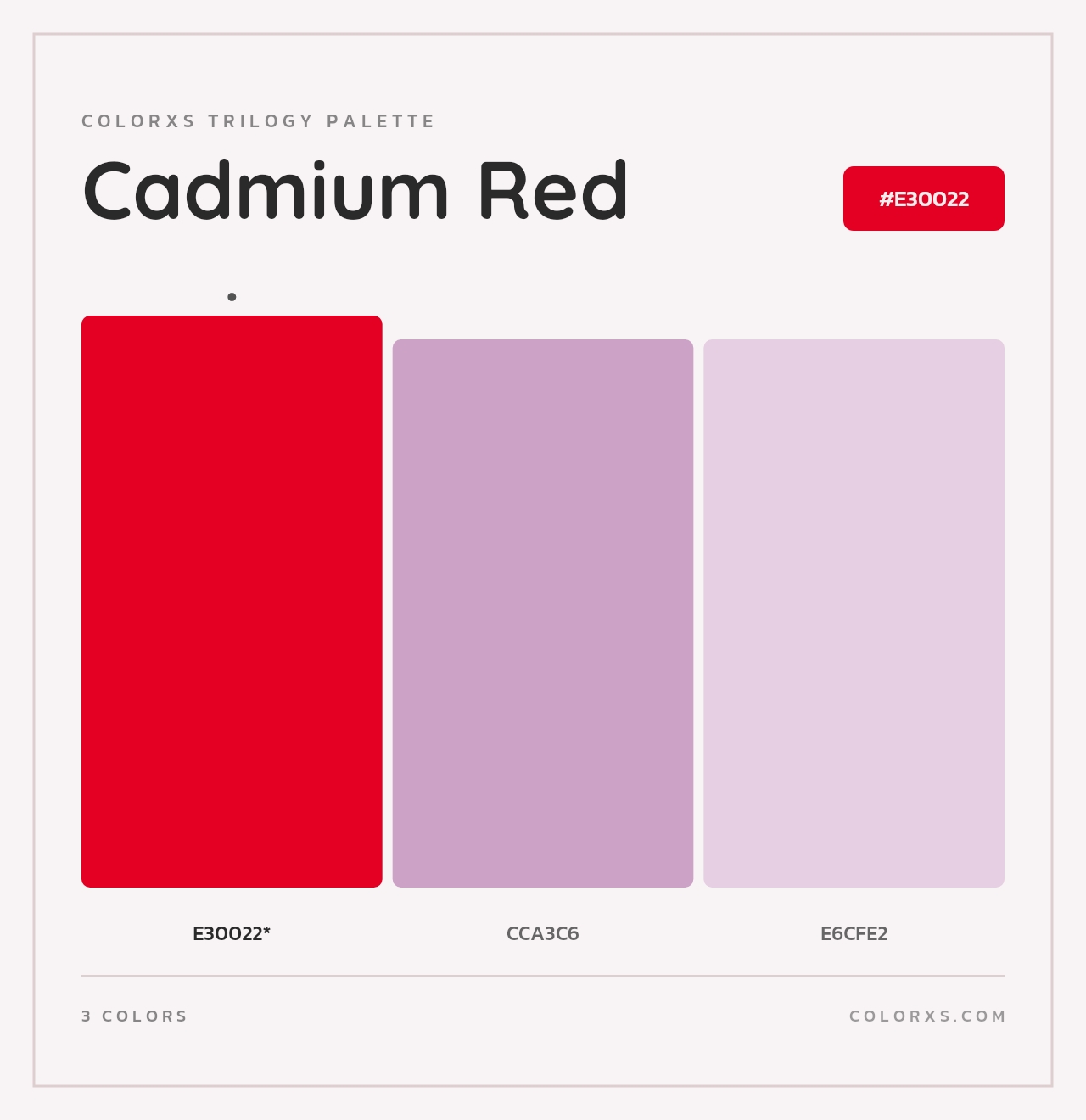 Cadmium Red - Colorxs Trilogy Palette