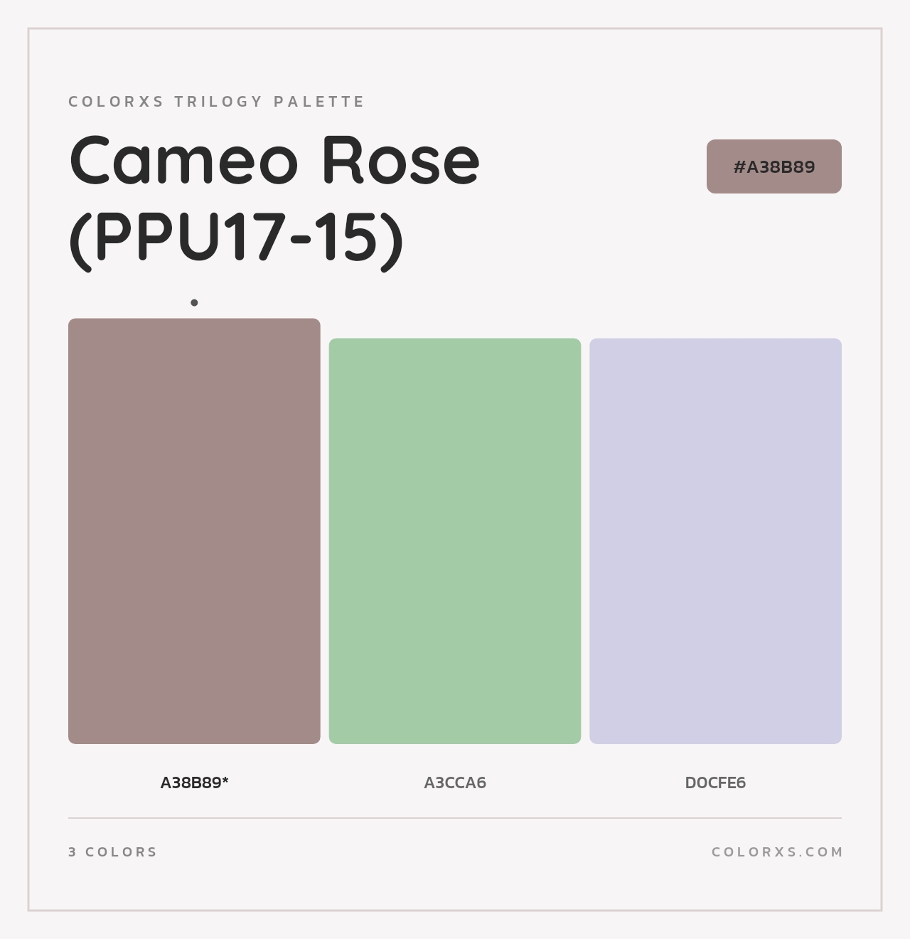 Cameo Rose (PPU17-15) - Colorxs Trilogy Palette
