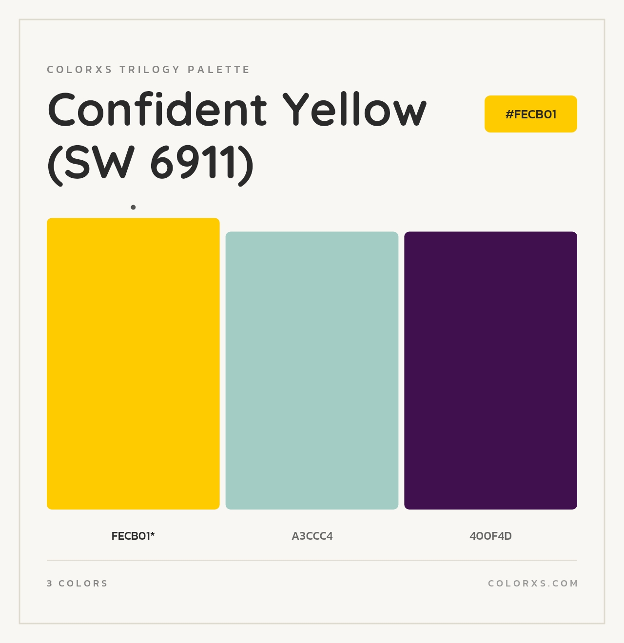 Confident Yellow (SW 6911) - Colorxs Trilogy Palette