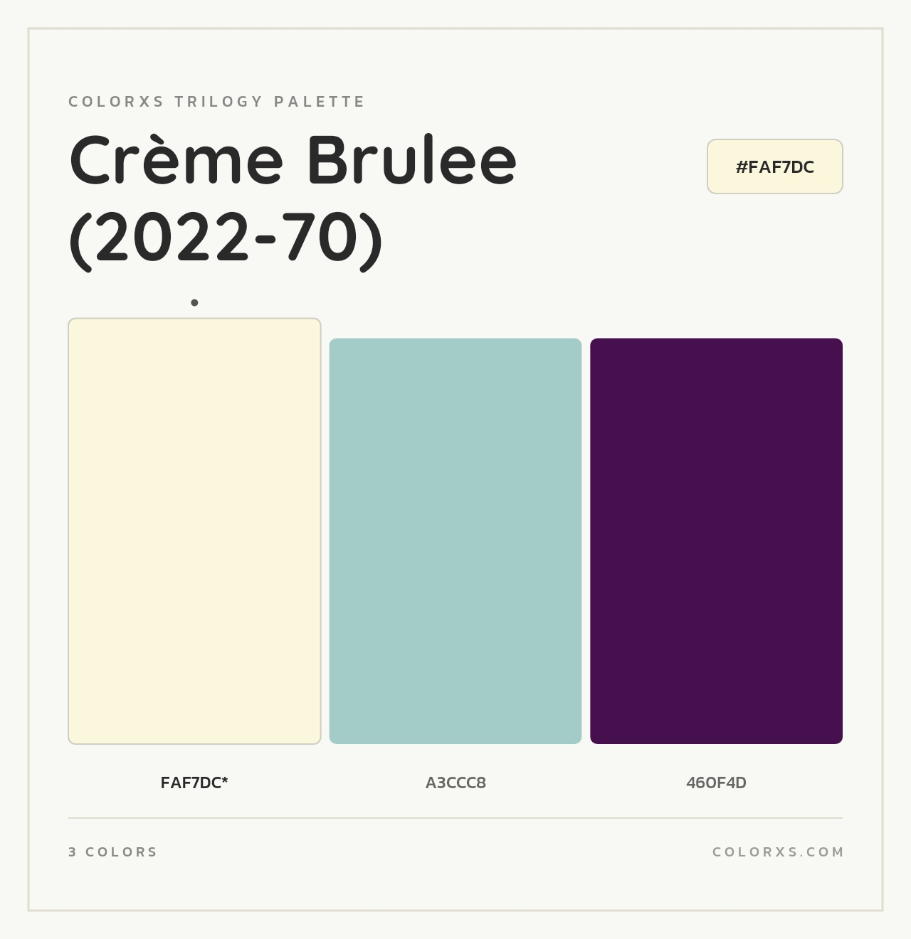 Crème Brulee (2022-70) - Colorxs Trilogy Palette
