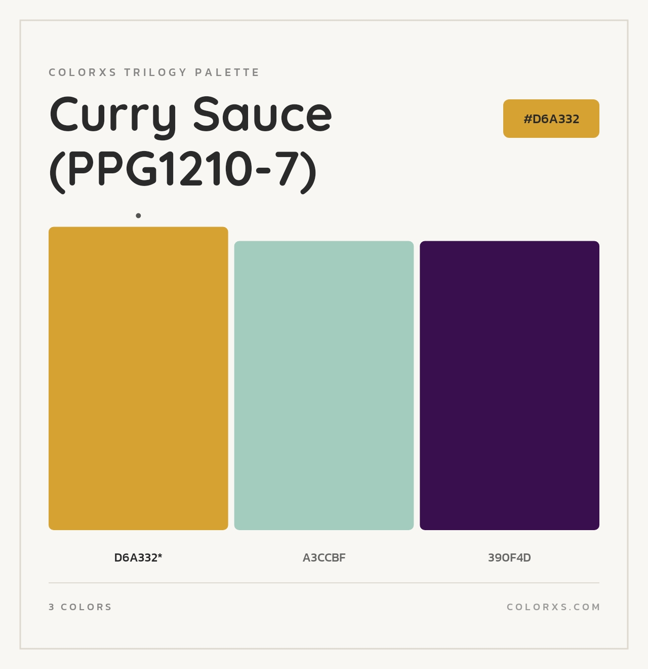 Curry Sauce (PPG1210-7) - Colorxs Trilogy Palette