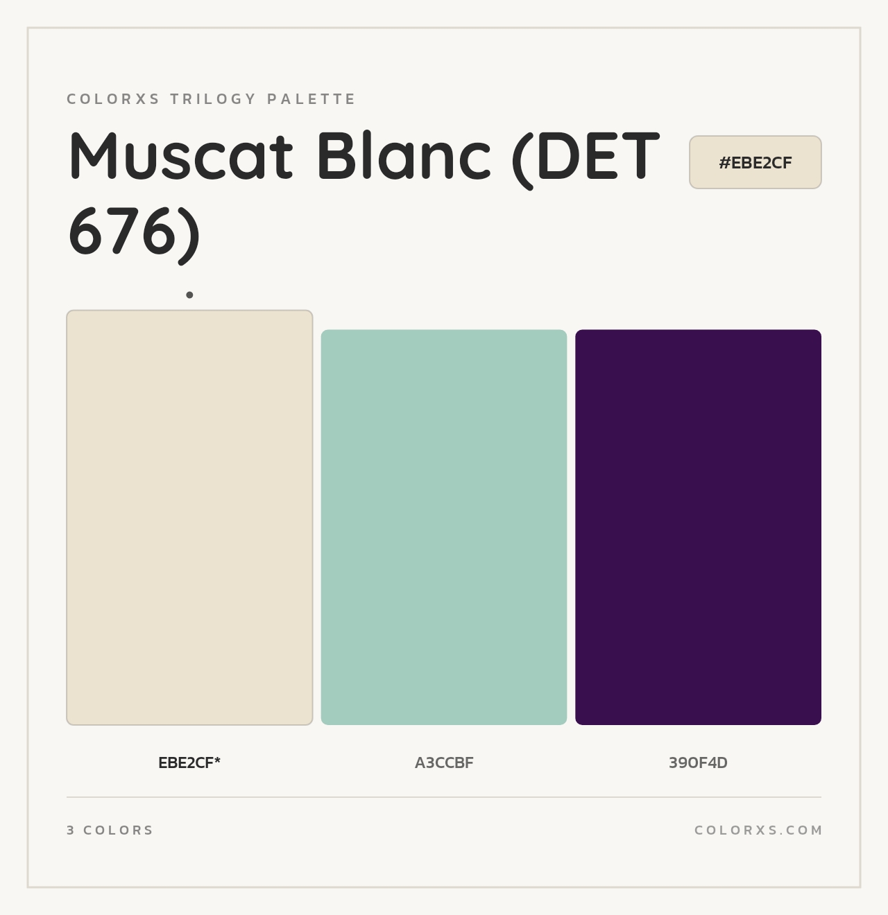 Muscat Blanc (DET 676) - Colorxs Trilogy Palette