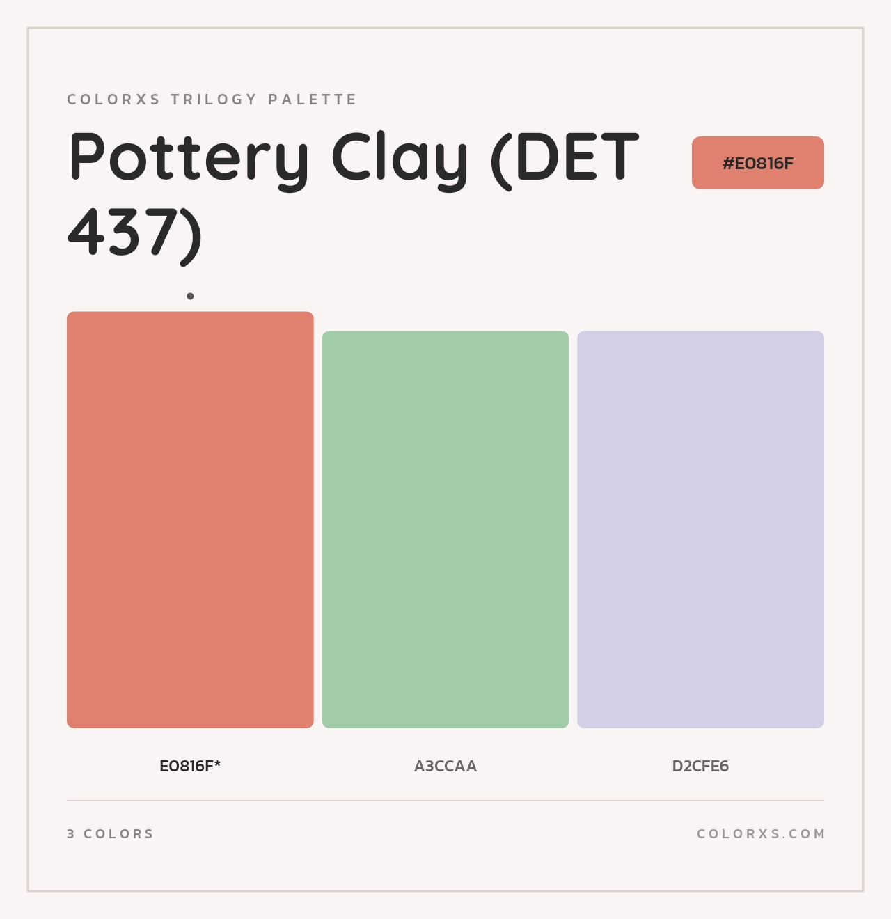 Pottery Clay (DET 437) - Colorxs Trilogy Palette