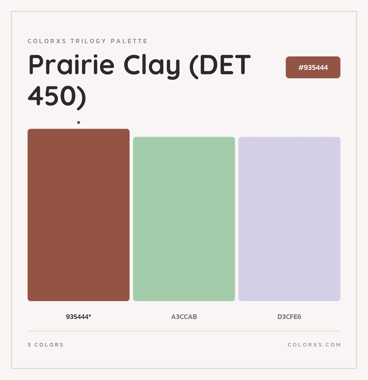 Prairie Clay (DET 450) - Colorxs Trilogy Palette