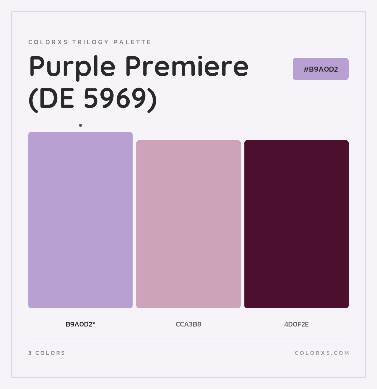 Purple Premiere (DE 5969) - Colorxs Trilogy Palette