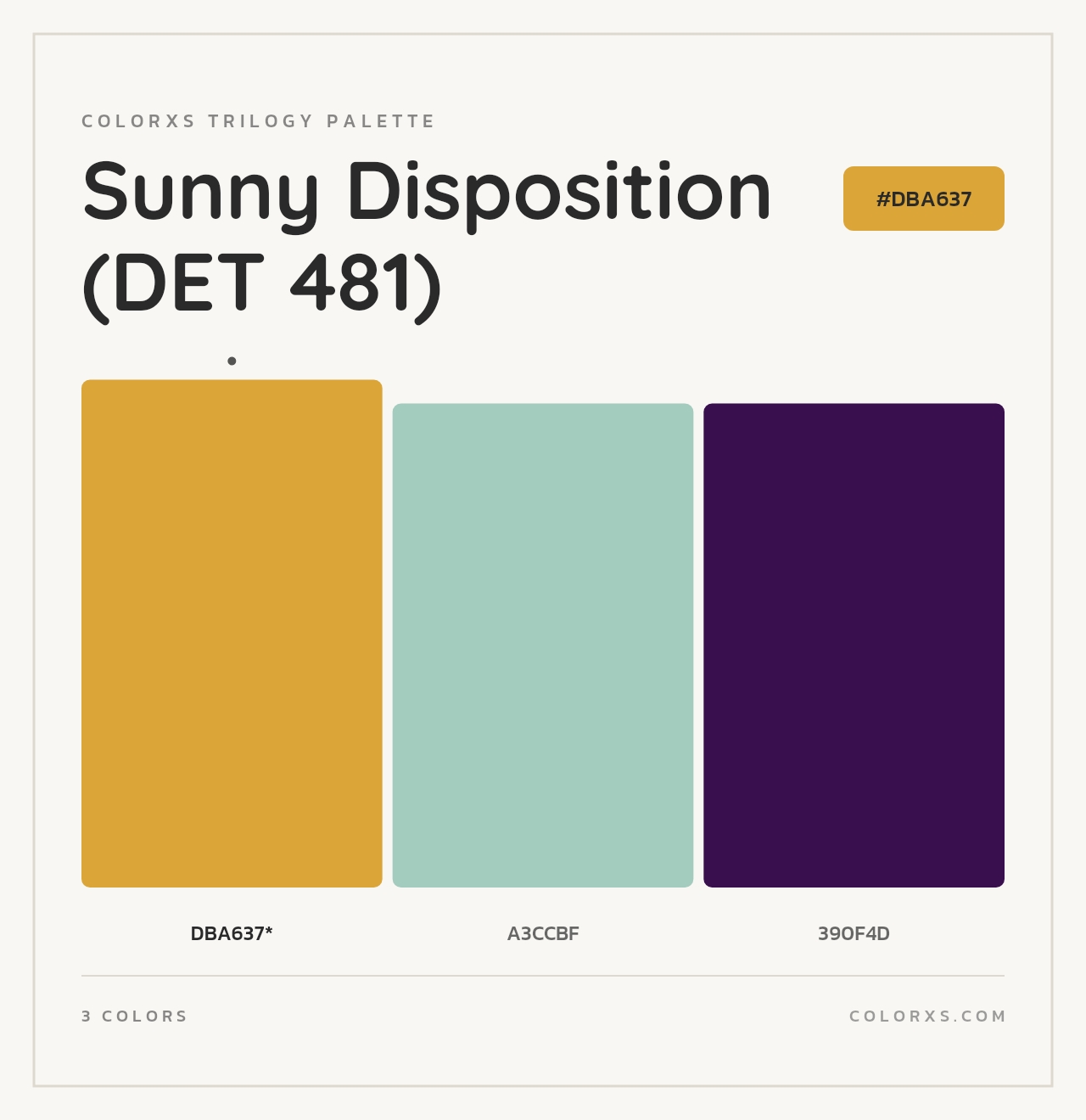 Sunny Disposition (DET 481) - Colorxs Trilogy Palette