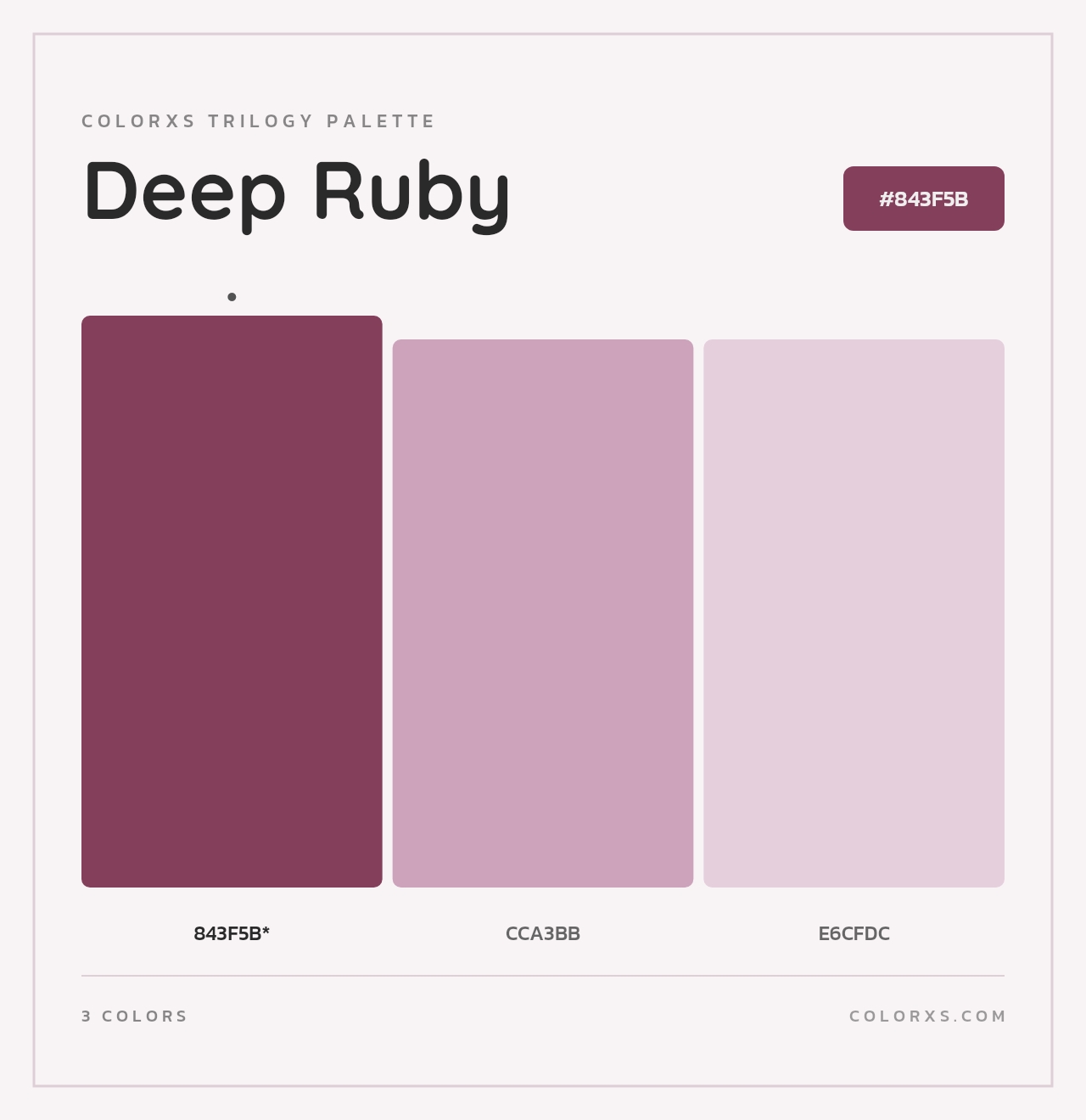 Deep Ruby - Colorxs Trilogy Palette