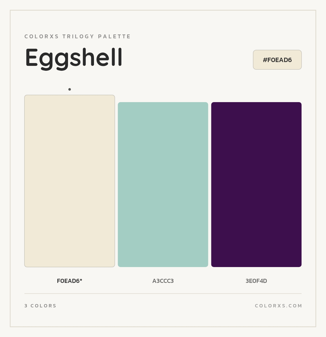 Eggshell - Colorxs Trilogy Palette