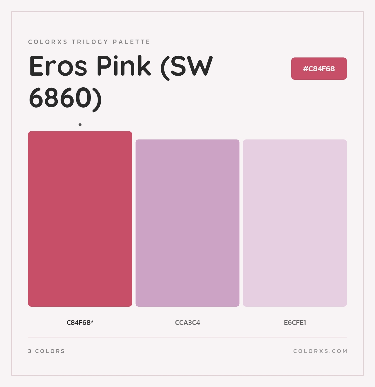 Eros Pink (SW 6860) - Colorxs Trilogy Palette