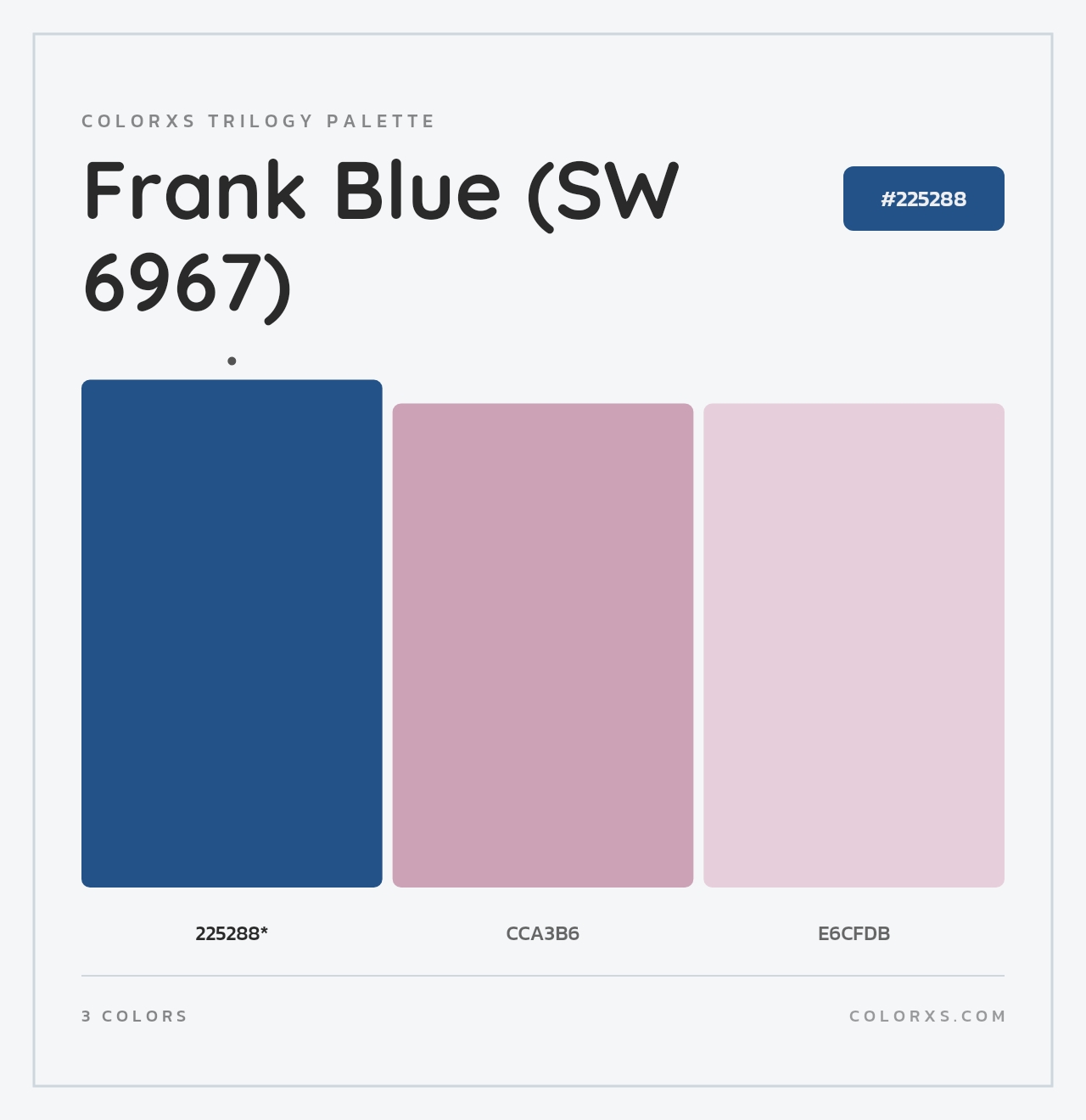 Frank Blue (SW 6967) - Colorxs Trilogy Palette