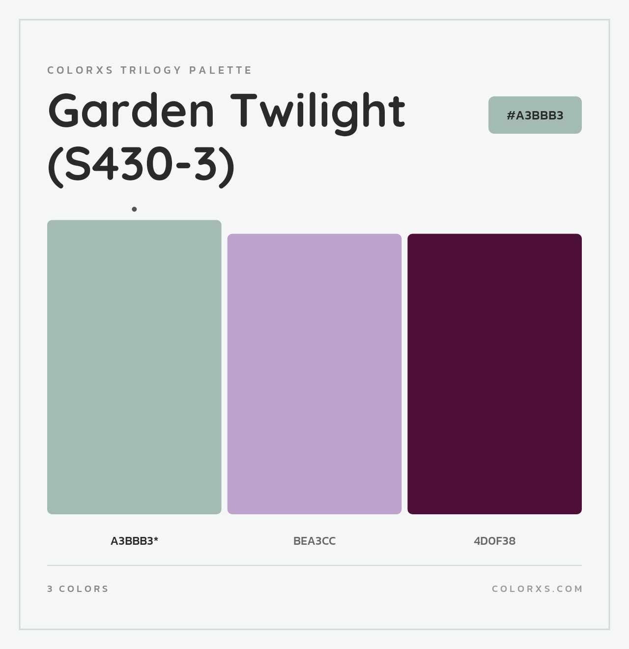 Garden Twilight (S430-3) - Colorxs Trilogy Palette