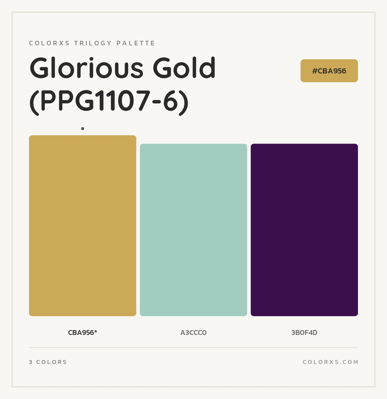 Glorious Gold (PPG1107-6) - Colorxs Trilogy Palette