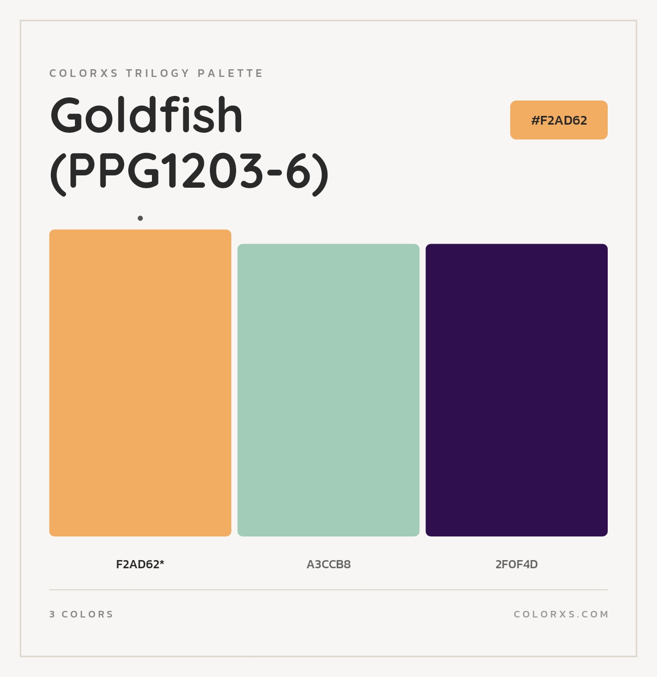 Goldfish (PPG1203-6) - Colorxs Trilogy Palette