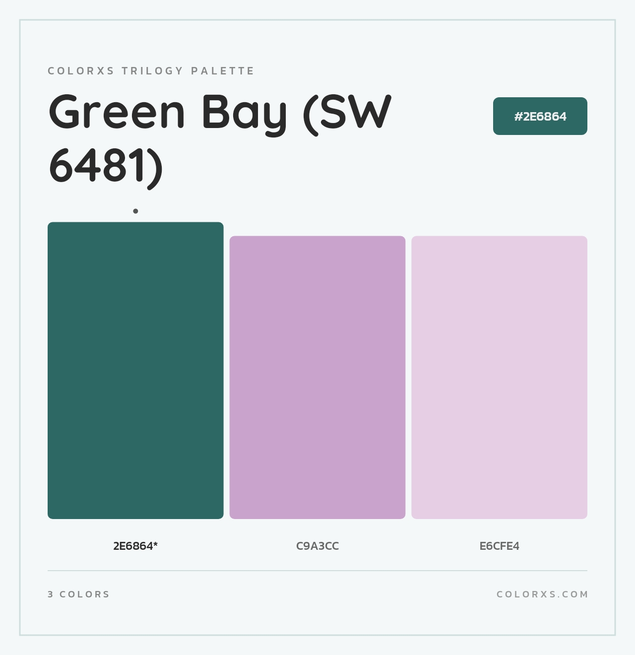 Green Bay (SW 6481) - Colorxs Trilogy Palette