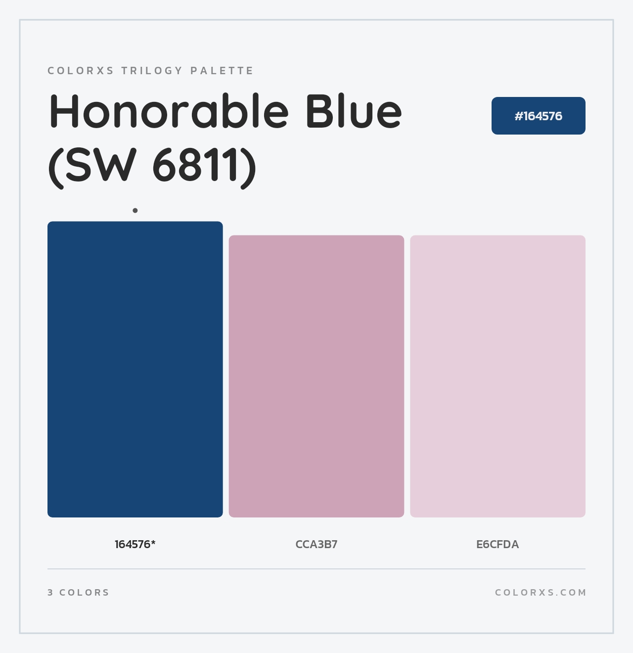 Honorable Blue (SW 6811) - Colorxs Trilogy Palette