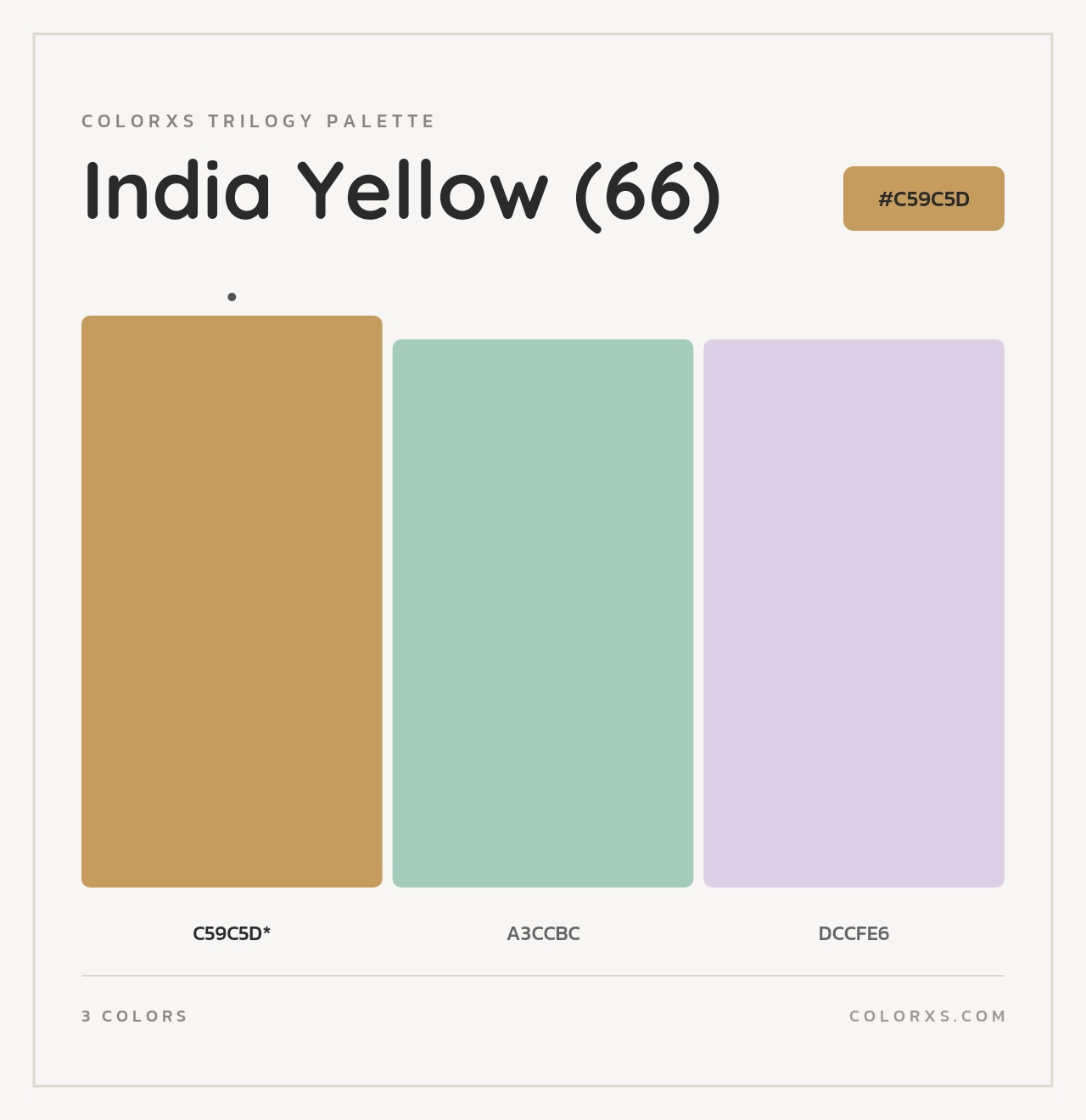 India Yellow (66) - Colorxs Trilogy Palette