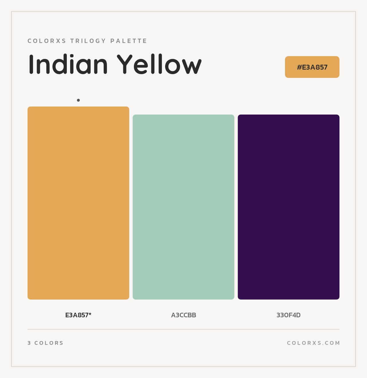 Indian Yellow - Colorxs Trilogy Palette