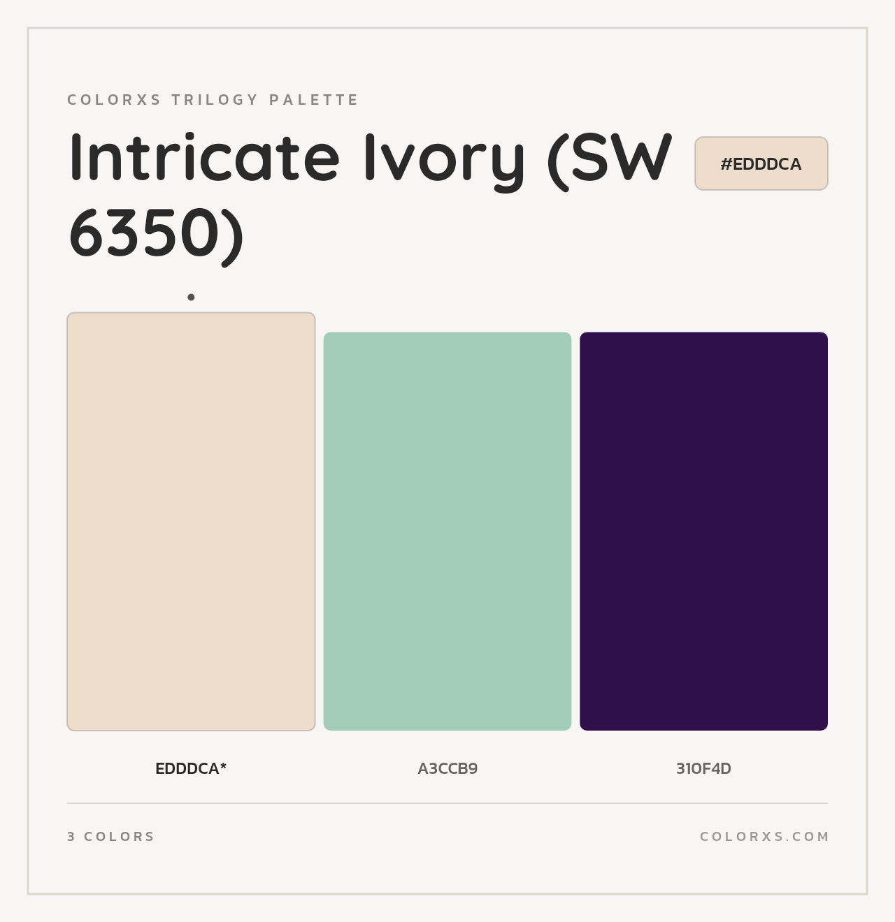 Intricate Ivory (SW 6350) - Colorxs Trilogy Palette