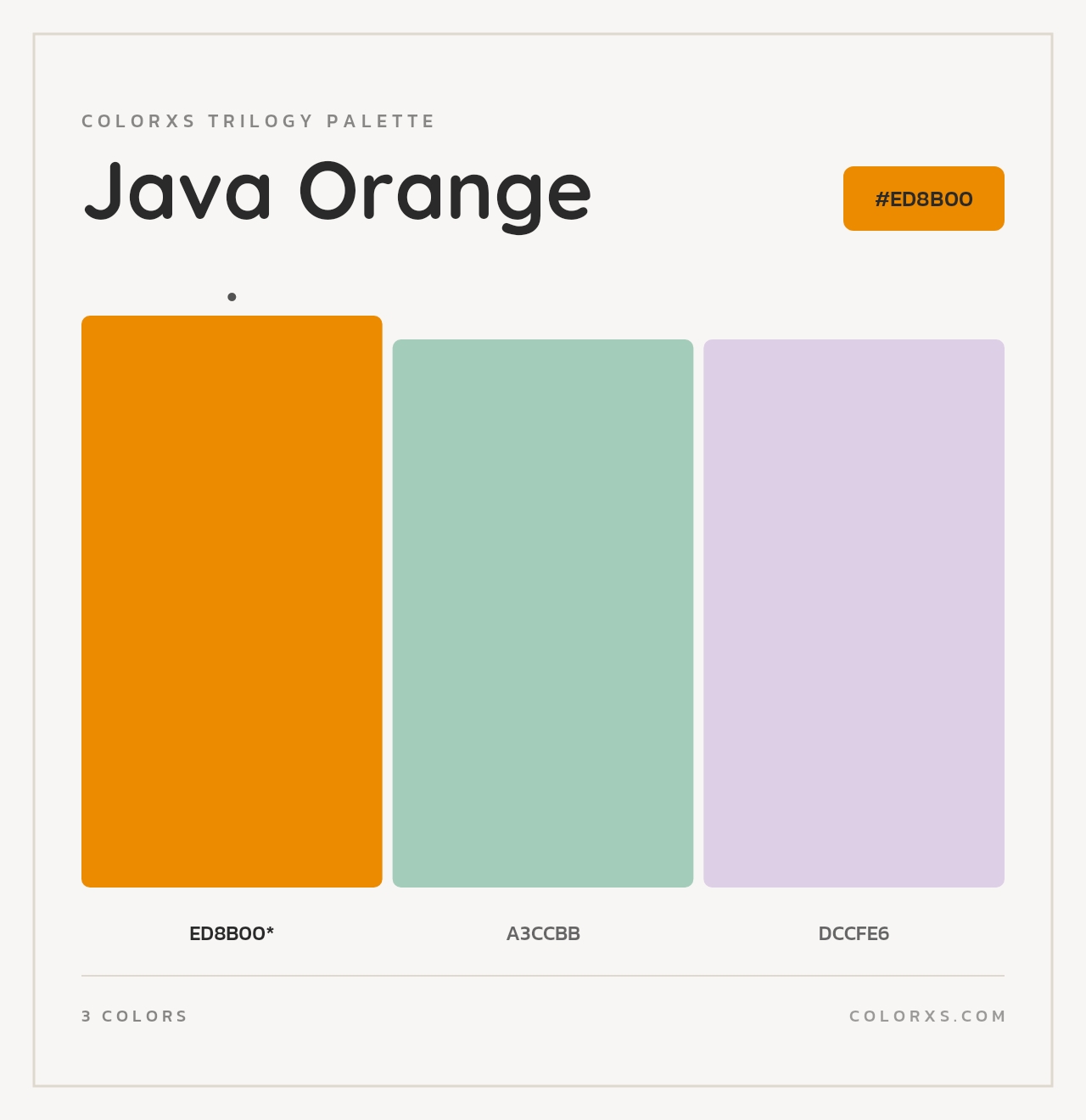 Java Orange - Colorxs Trilogy Palette
