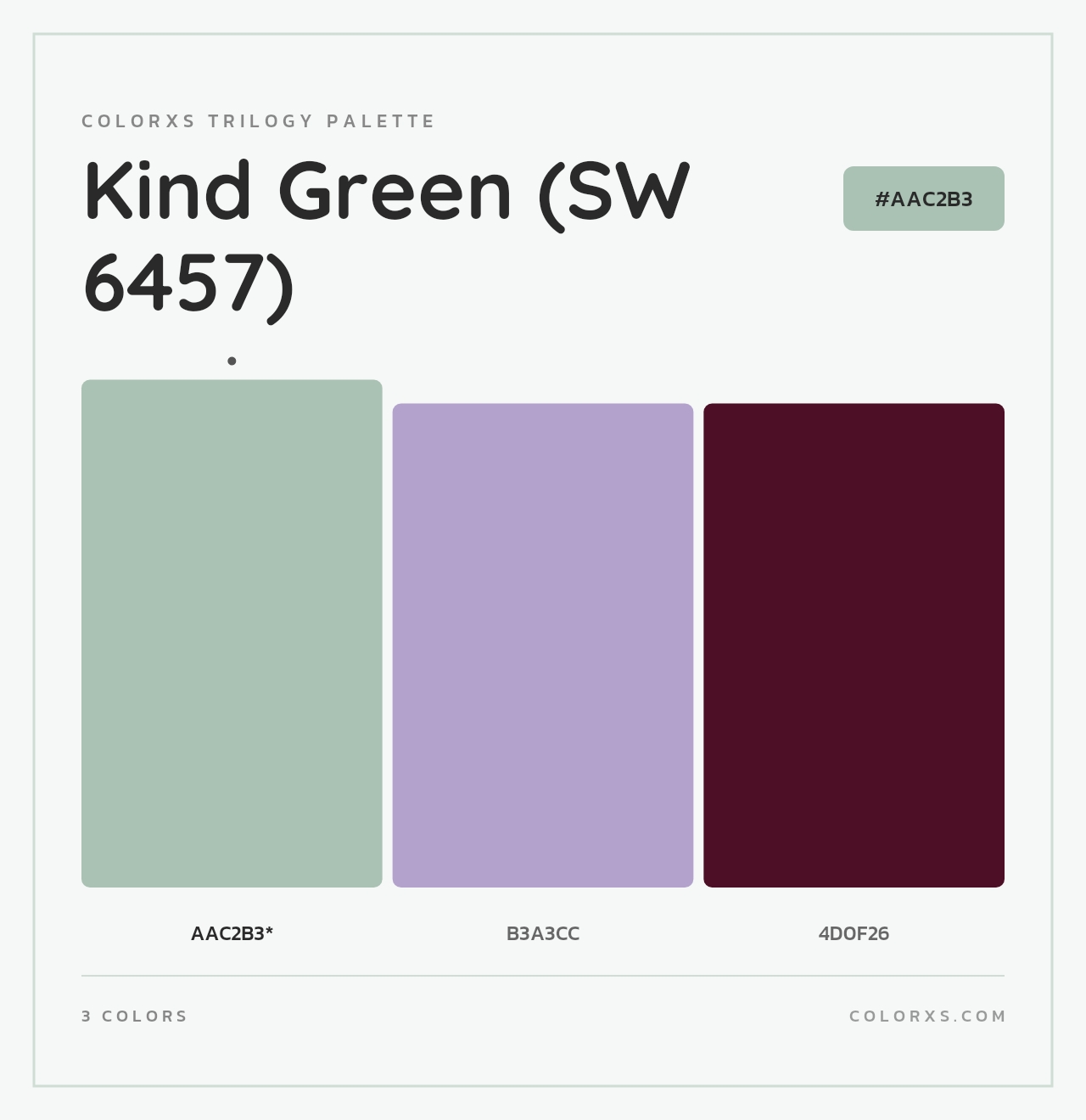 Kind Green (SW 6457) - Colorxs Trilogy Palette