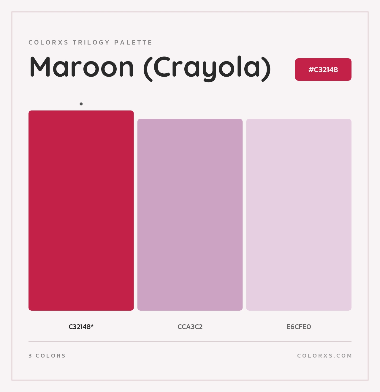 Maroon (Crayola) - Colorxs Trilogy Palette