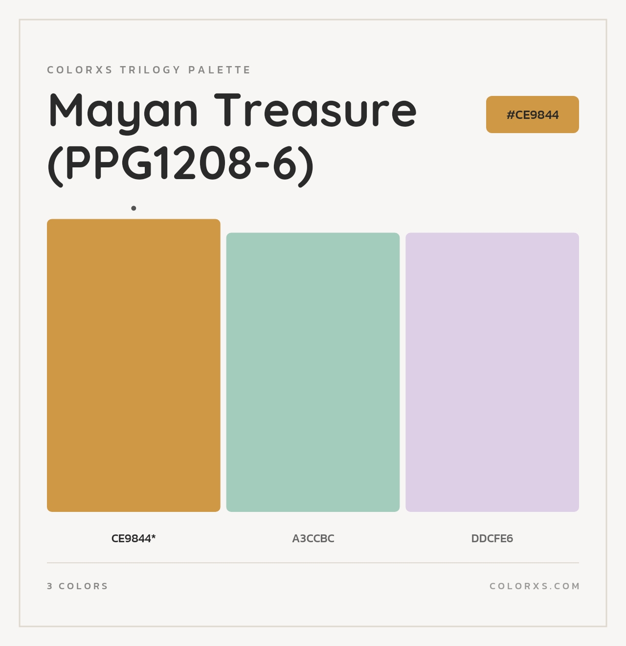 Mayan Treasure (PPG1208-6) - Colorxs Trilogy Palette