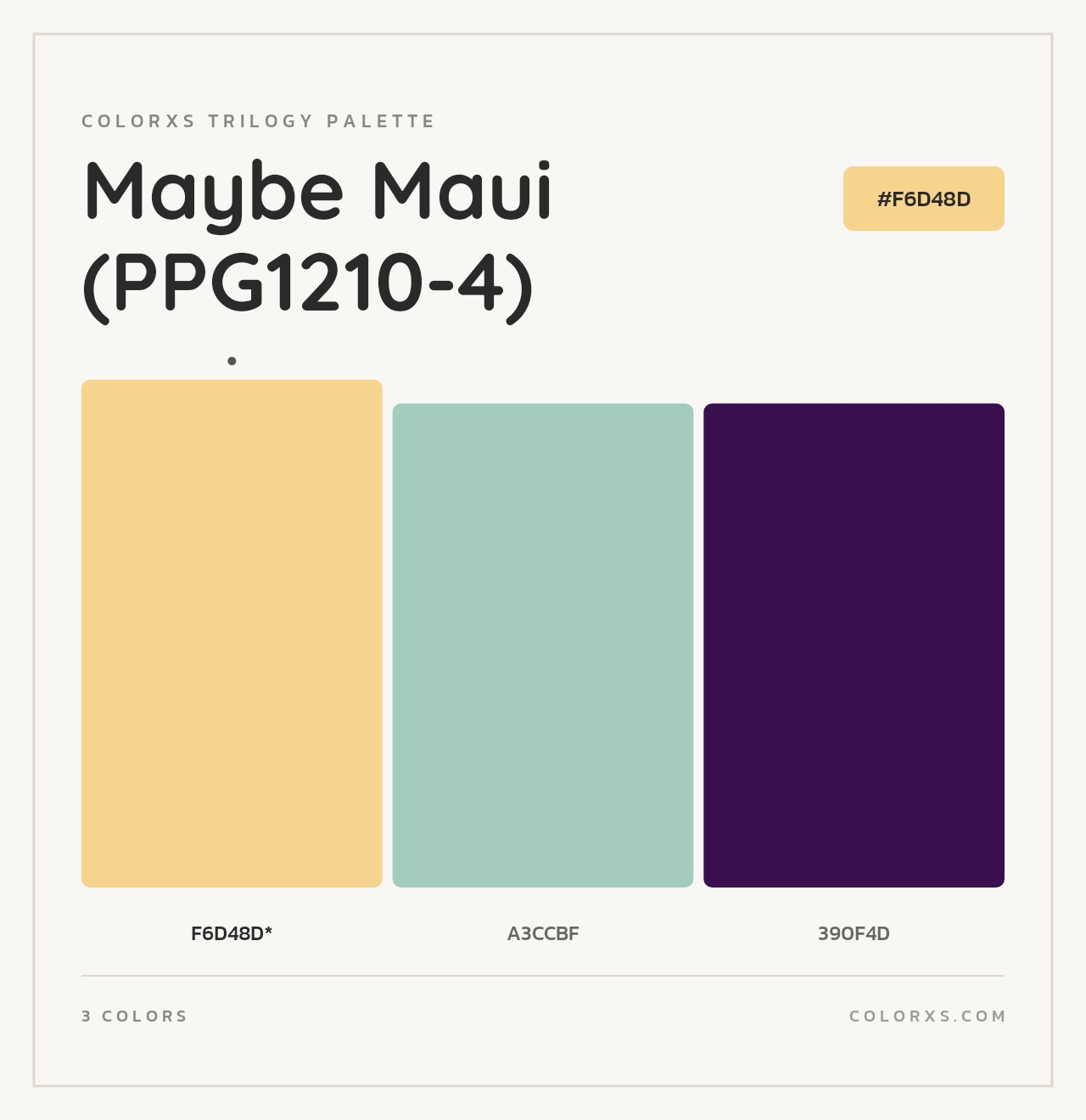 Maybe Maui (PPG1210-4) - Colorxs Trilogy Palette