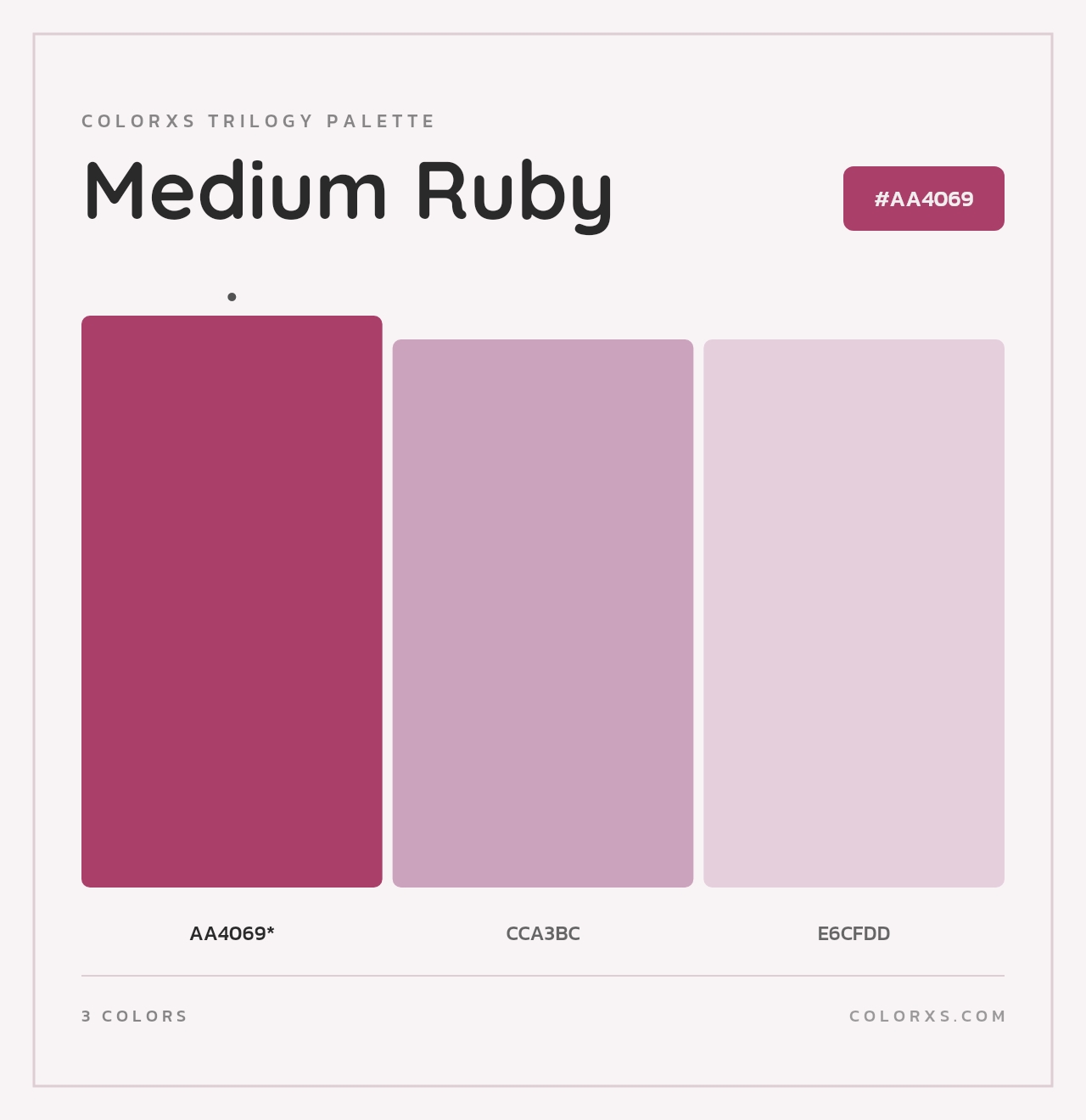 Medium Ruby - Colorxs Trilogy Palette